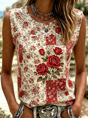 Women's Floral Print Vests