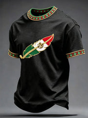 Men's Mexico Football Lover Art Printed T-shirt