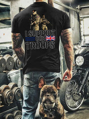 Men's I Support Our Troops Printed T-shirt