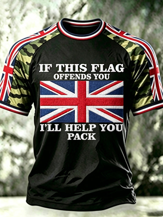Men's IF THIS FLAG OFFENDS YOU I'LL HELP YOU PACK short sleeve t-shirt
