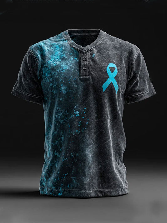 Men's PTSD Awareness Veteran Printed Casual Tops