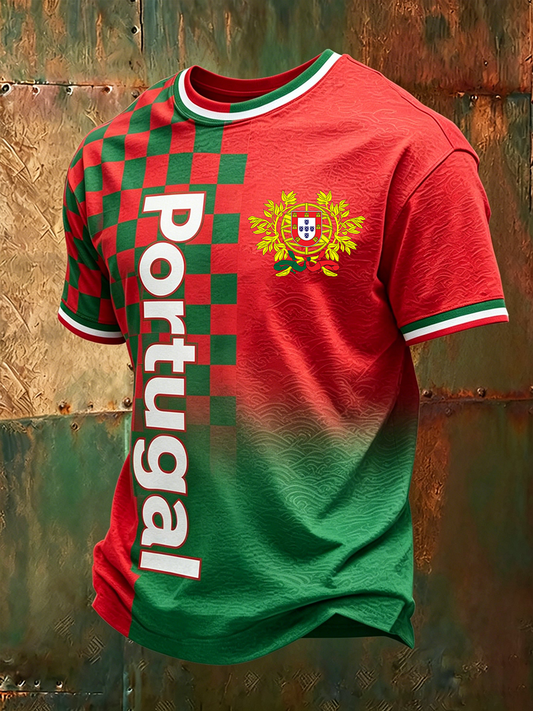 Men's Portugal Football Short Sleeves T-shirt