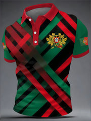 Men's Portuguese Football Print Casual Top