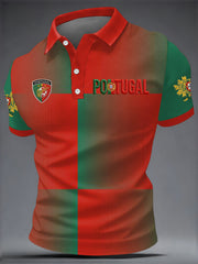 Men's Portuguese Football Print Casual Top