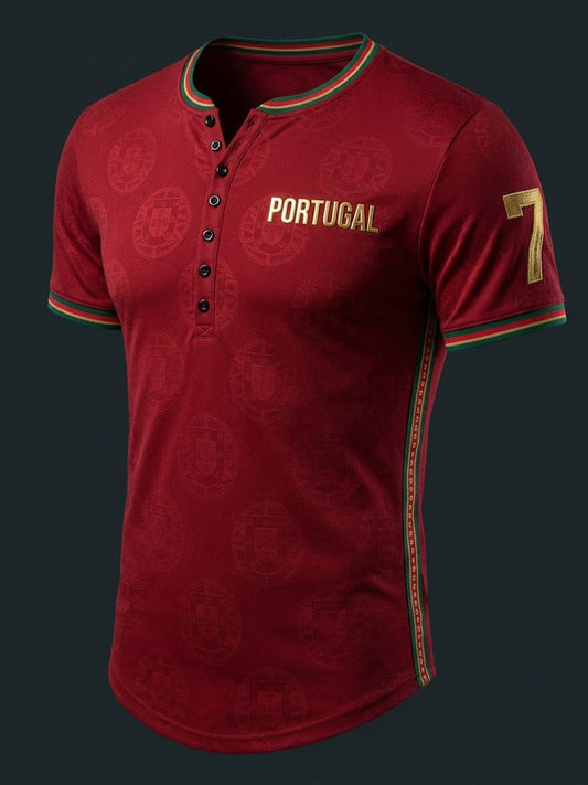 Men's PORTUGAL Football Printed T-shirt