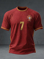 Men's PORTUGAL Football Printed T-shirt