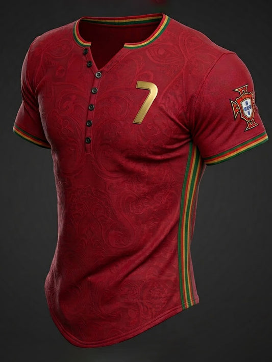 Men's PORTUGAL Football Printed T-shirt