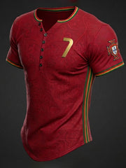 Men's PORTUGAL Football Printed T-shirt
