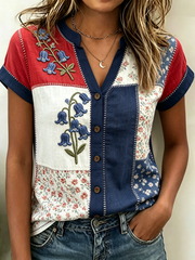 Damenblusen mit Bluebell-Druck