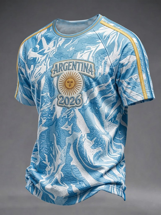Men's Argentina Football Short Sleeve T-shirt