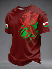 Men's Welsh Dragon Printed T-shirt