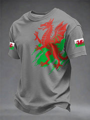Men's Welsh Dragon Printed T-shirt