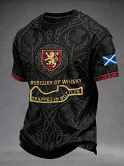 Men's Funny Scotch Whisky Short Sleeve T-shirt