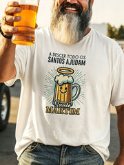 Men's Santos Populares Sardinha Art Printed T-shirt