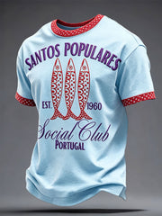 Men's Santos Populares Art Printed T-shirt