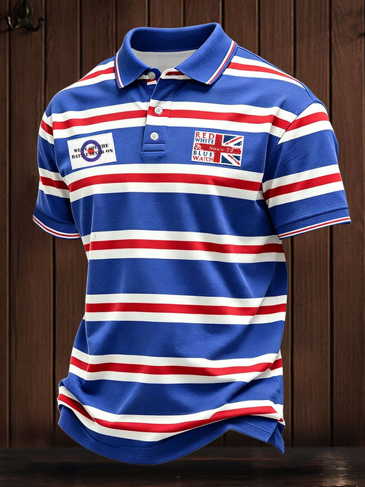 Men's Scotland Football Blue Lover Printed Casual Tops
