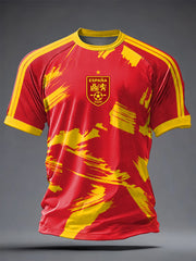 Men's Spanish Football Printed Casual short sleeves t-shirt