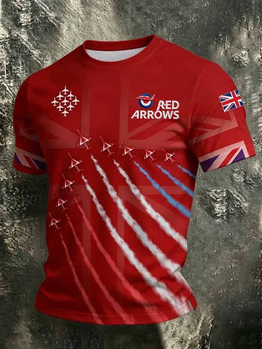 Men's British Red Arrows Print short sleeves t-shirt