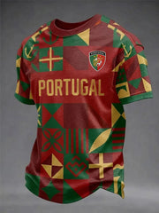 Men's Portuguese Football Printed T-shirt