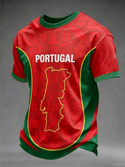 Men's Portuguese Football Printed T-shirt
