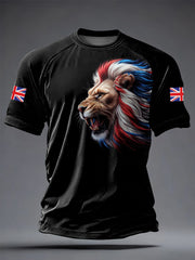 Men's British Style Printed Casual short sleeves t-shirt