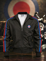 Men's UK Mods Music Lover Printed Harrington Jacket