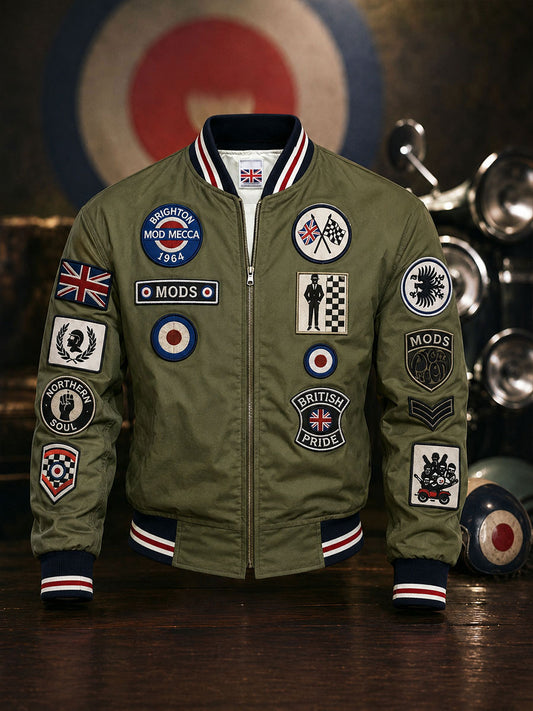 Men's UK Mods Music Lover Printed Monkey Jacket