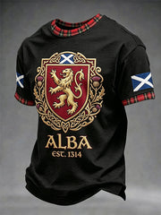 Men's Scottish Plaid Flag Short Sleeve T-shirt