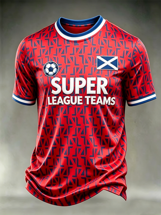 Men's Scottish Soccer Fan Print short sleeves t-shirt
