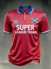 Men's Scottish Soccer Fan Print polo shirt