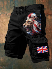 Men's British Style Print Shorts