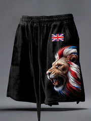 Men's British Style Print Shorts