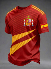 Men's Gift For Spain Soccer Fans Print Casua Tee
