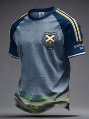 Men's Scottish  Thistle Flag Short Sleeve T-shirt