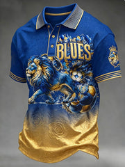 Men's British Football "The Blues" Fan polo shirt