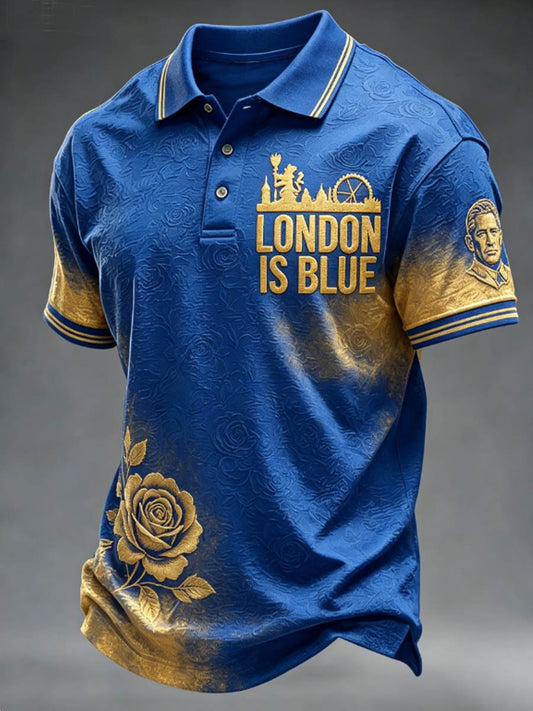 Men's British Football "The Blues" Fan polo shirt