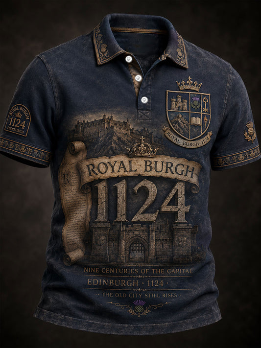 Men's Edinburgh City Proud Art Printed Casual Tops