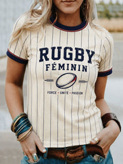 Women's France Rugby Short-sleeved T-shirt