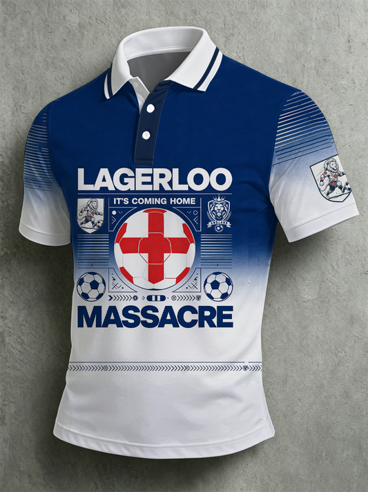 Men's UK Football Lover England Printed polo shirt