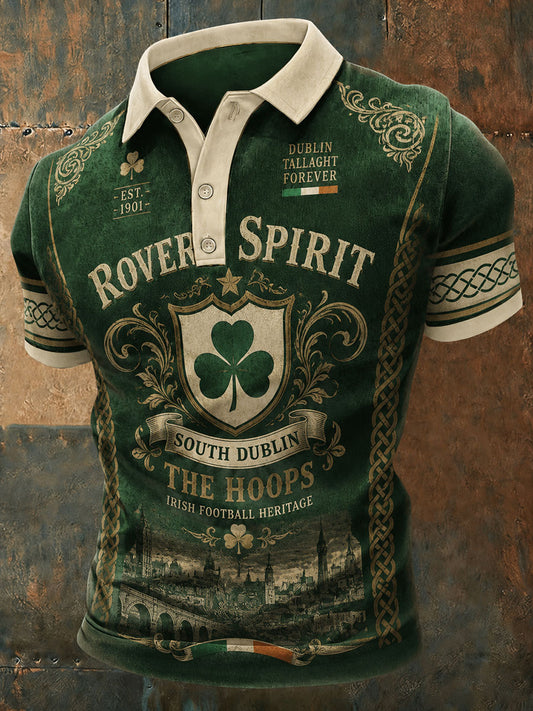 Men's Green Rovers Shamrock Football Shirt