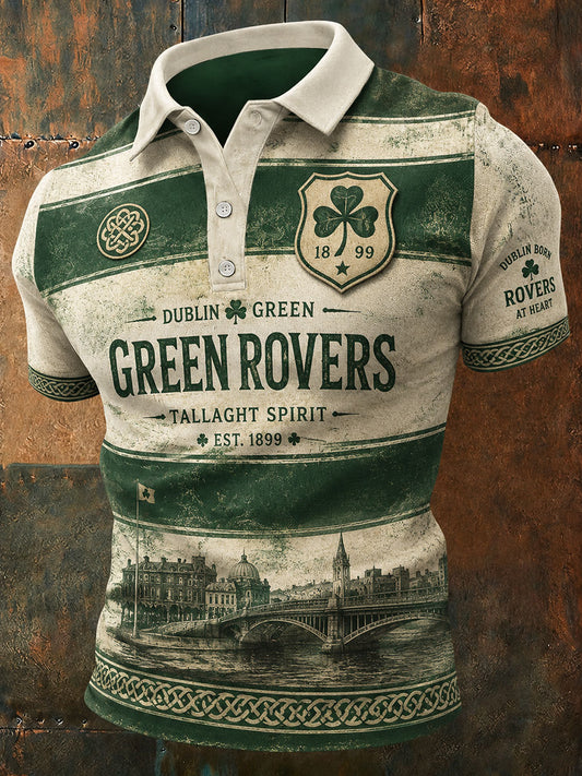 Men's Green Rovers Shamrock Football Shirt