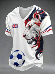 Men's British Football Lion Casual T-shirt