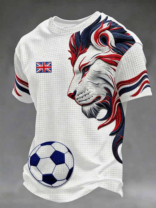 Men's British Football Lion Casual T-shirt