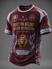 Men's Gift For football Fans Print Casual Tee