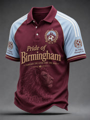 Men's Gift For football Fans Print Casual Polo