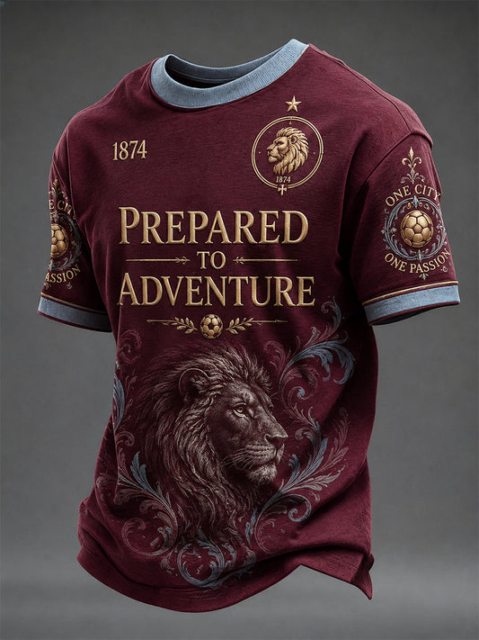 Men's Gift For football Fans Print Casual Tee