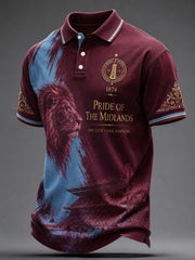 Men's Gift For football  Fans Print Casual Polo