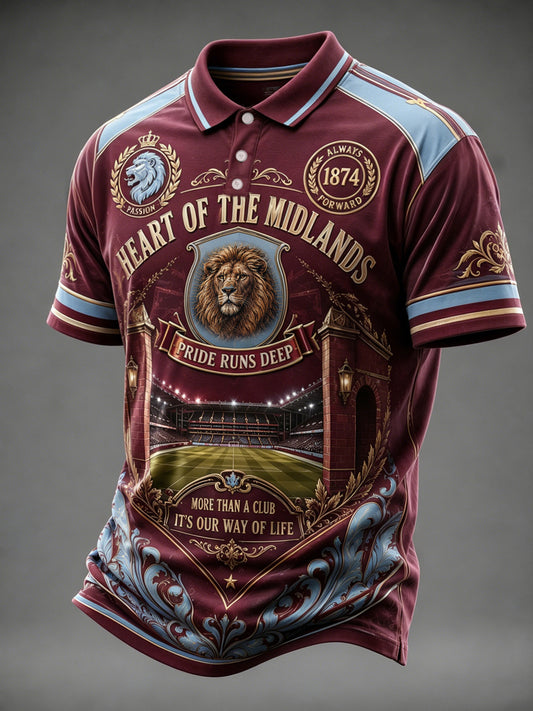 Men's Gift For football Fans Print Casual Polo