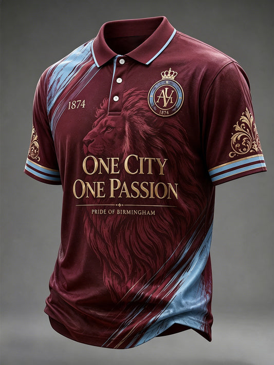 Men's Gift For Soccer Fans Print Casual Polo