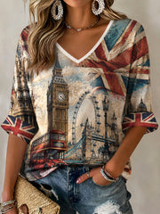 Women's London Printed Casual T-Shirt